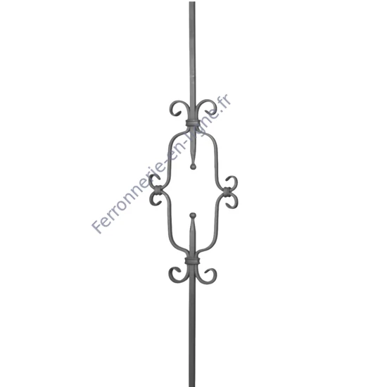 accessoire de ferronnerie, barreau en fer forgé