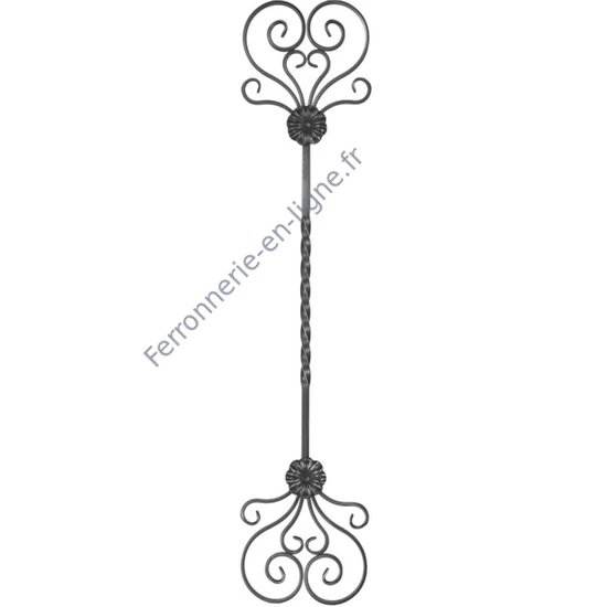 accessoire de ferronnerie, barreau en fer forgé