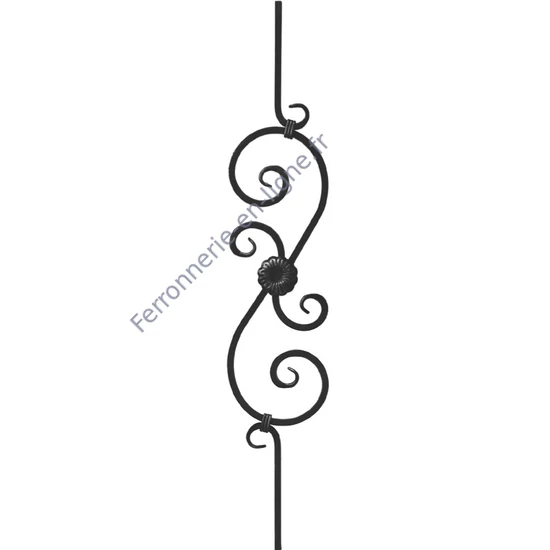 accessoire de ferronnerie, barreau en fer forgé