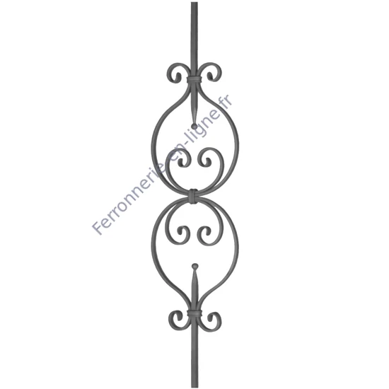 accessoire de ferronnerie, barreau en fer forgé
