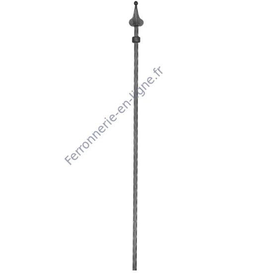 accessoire de ferronnerie, barreau en fer forgé