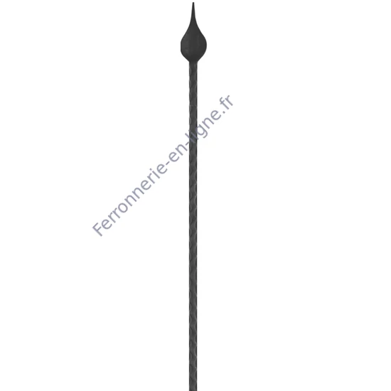 accessoire de ferronnerie, barreau en fer forgé