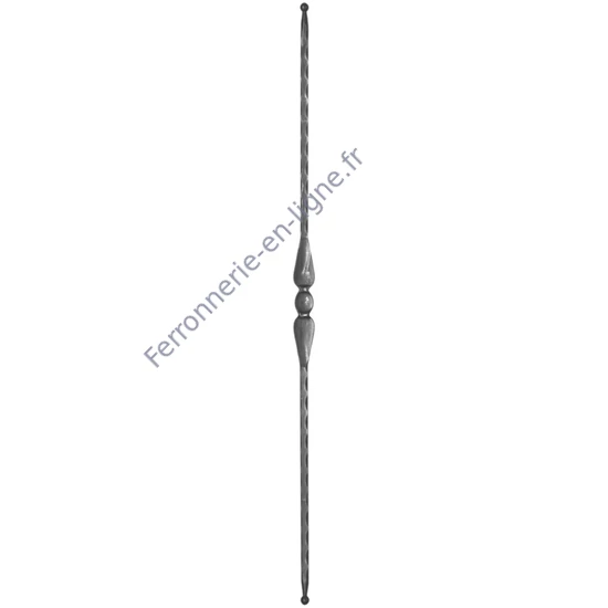 accessoire de ferronnerie, barreau en fer forgé