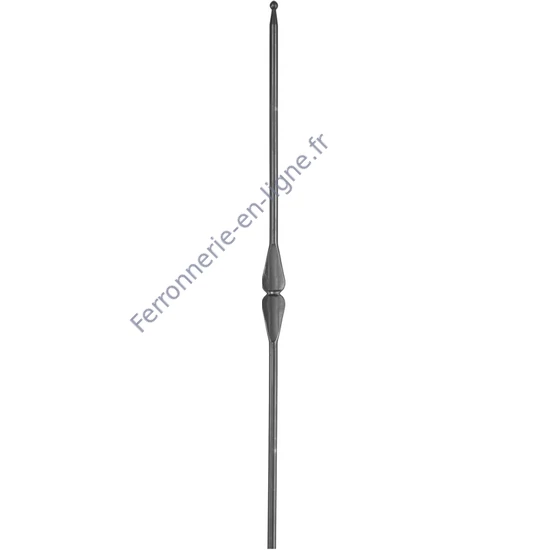 accessoire de ferronnerie, barreau en fer forgé
