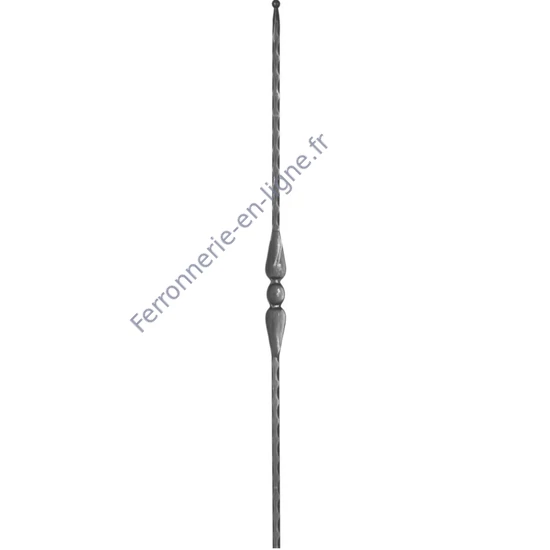 accessoire de ferronnerie, barreau en fer forgé