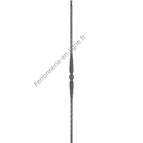 accessoire de ferronnerie, barreau en fer forgé
