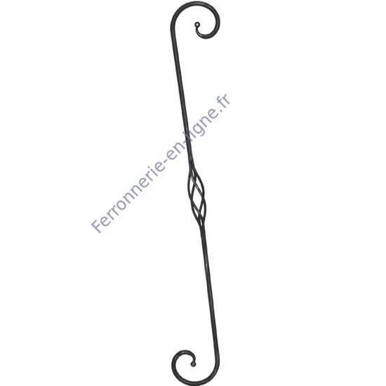 accessoire de ferronnerie, barreau en fer forgé