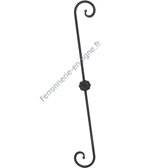 accessoire de ferronnerie, barreau en fer forgé