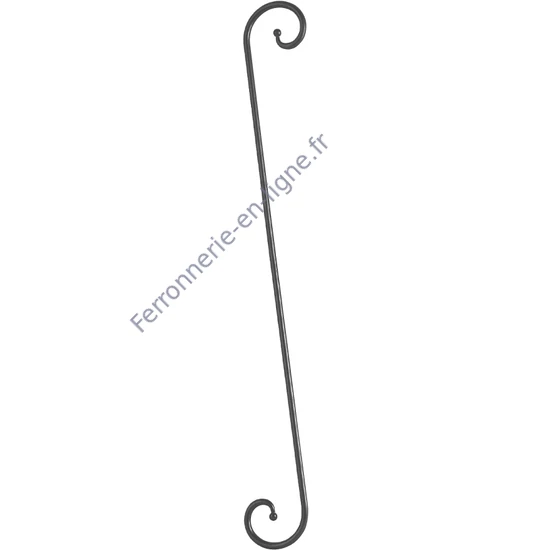 accessoire de ferronnerie, barreau en fer forgé