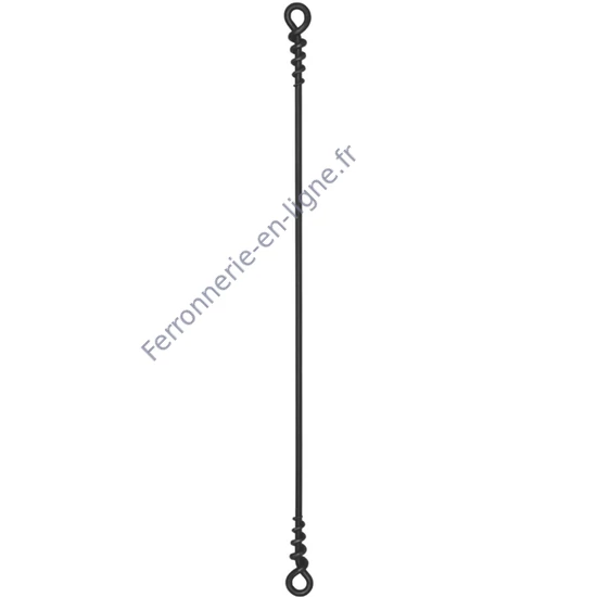 accessoire de ferronnerie, barreau en fer forgé