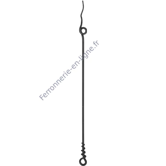 accessoire de ferronnerie, barreau en fer forgé