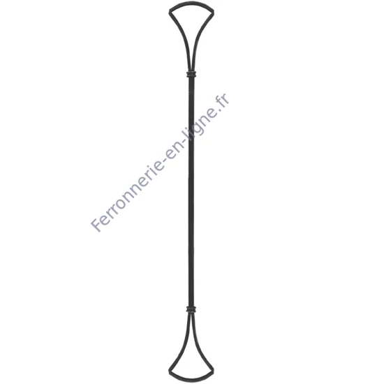 accessoire de ferronnerie, barreau en fer forgé