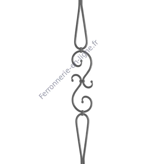 accessoire de ferronnerie, barreau en fer forgé