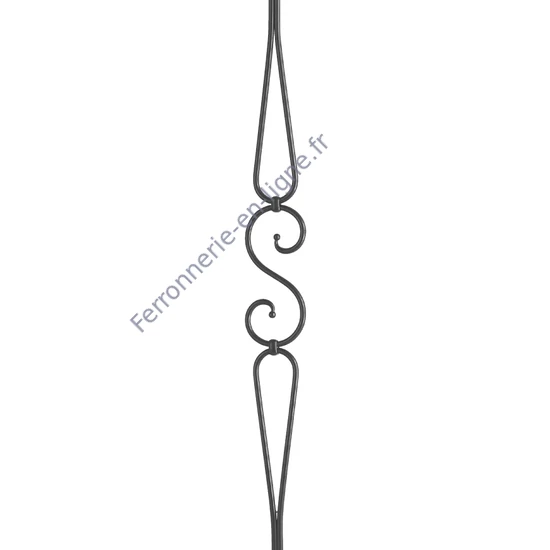 accessoire de ferronnerie, barreau en fer forgé