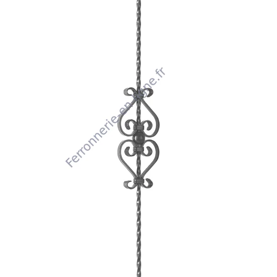 accessoire de ferronnerie, barreau en fer forgé