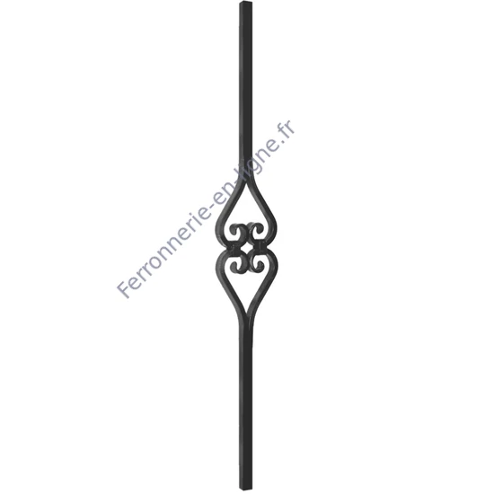 accessoire de ferronnerie, barreau en fer forgé