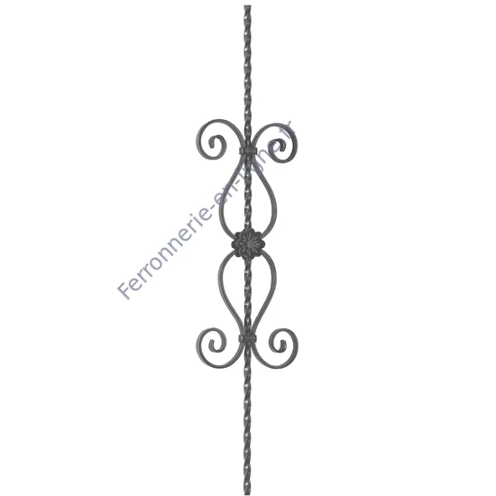 accessoire de ferronnerie, barreau en fer forgé