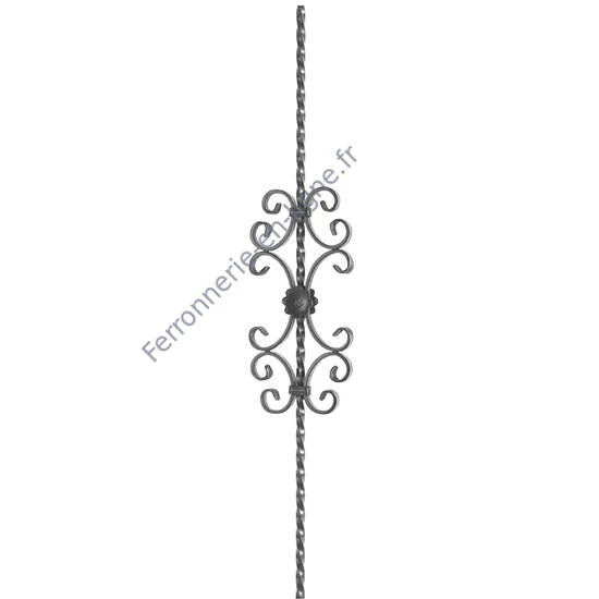 accessoire de ferronnerie, barreau en fer forgé