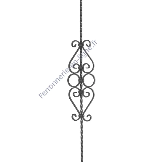 accessoire de ferronnerie, barreau en fer forgé