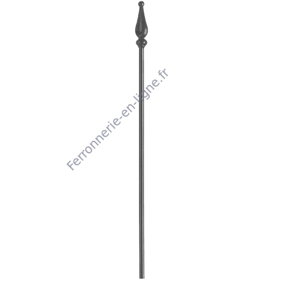 accessoire de ferronnerie, barreau en fer forgé