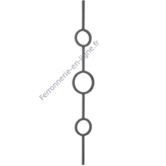 accessoire de ferronnerie, barreau en fer forgé