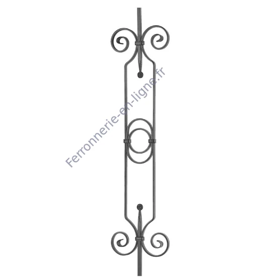 accessoire de ferronnerie, barreau en fer forgé