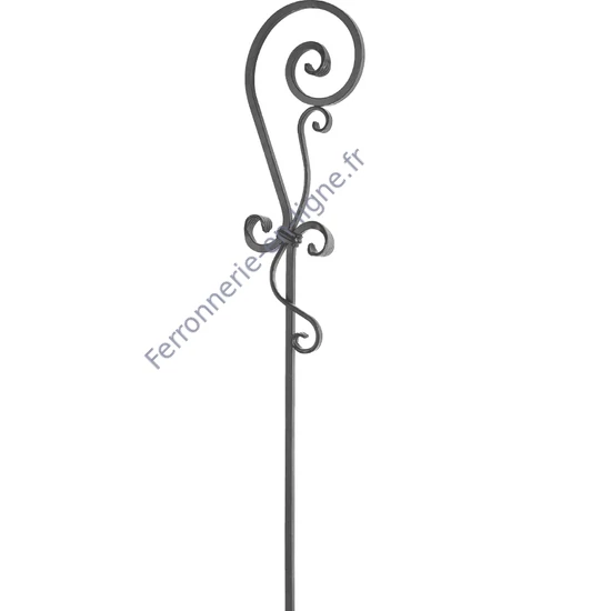 accessoire de ferronnerie, barreau en fer forgé