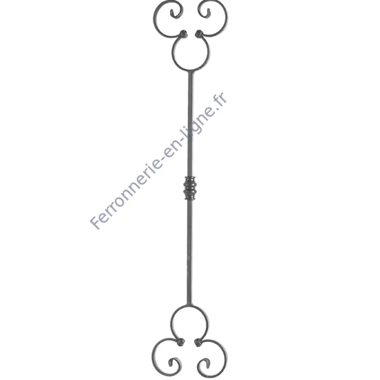 accessoire de ferronnerie, barreau en fer forgé