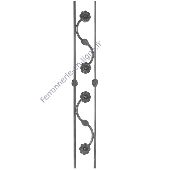 accessoire de ferronnerie, barreau en fer forgé