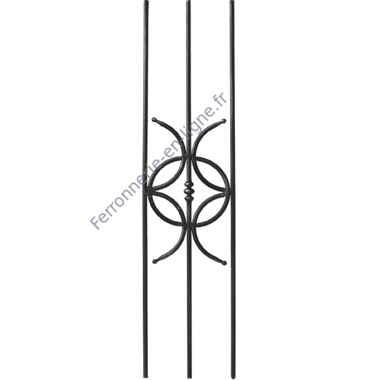 accessoire de ferronnerie, barreau en fer forgé
