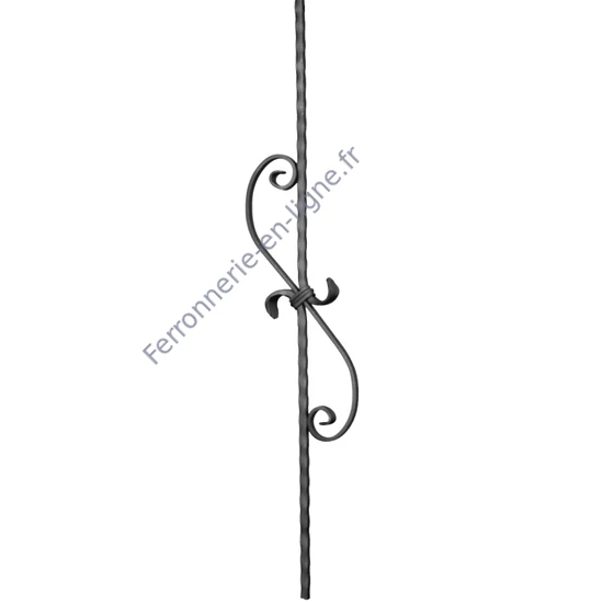 accessoire de ferronnerie, barreau en fer forgé