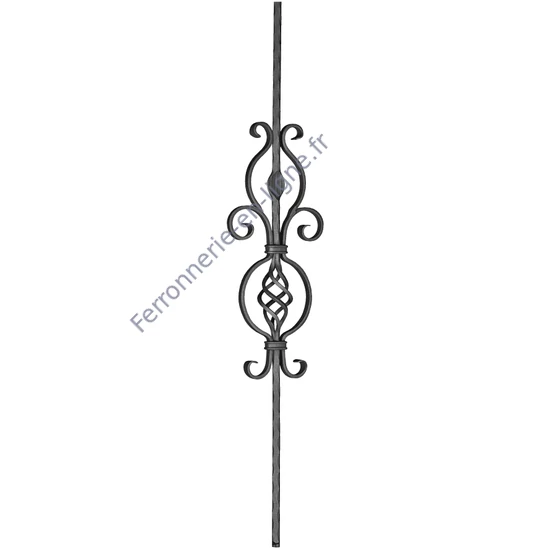 accessoire de ferronnerie, barreau en fer forgé