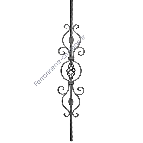 accessoire de ferronnerie, barreau en fer forgé