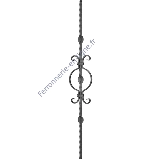accessoire de ferronnerie, barreau en fer forgé