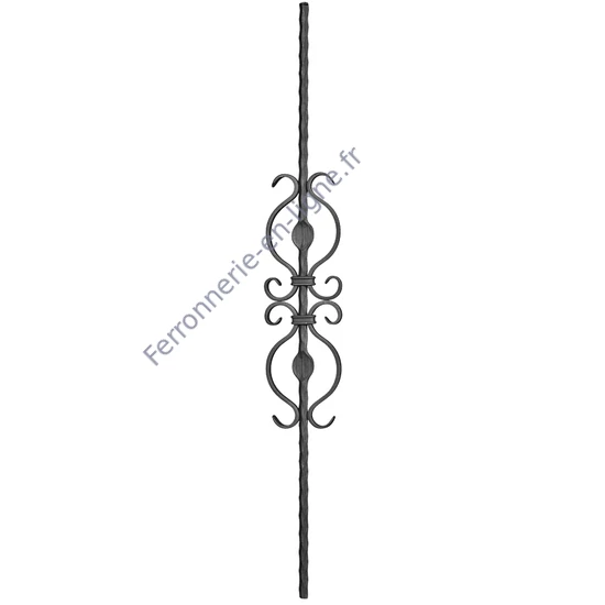 accessoire de ferronnerie, barreau en fer forgé