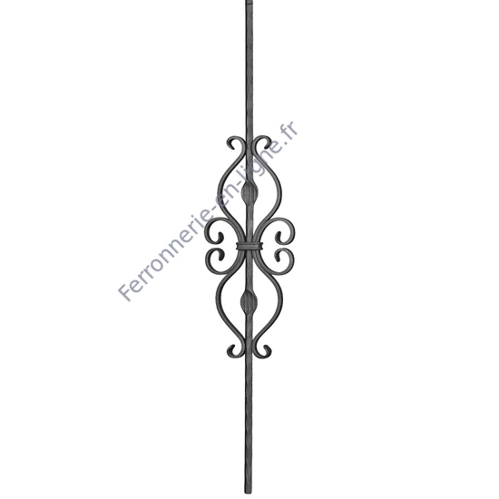 accessoire de ferronnerie, barreau en fer forgé