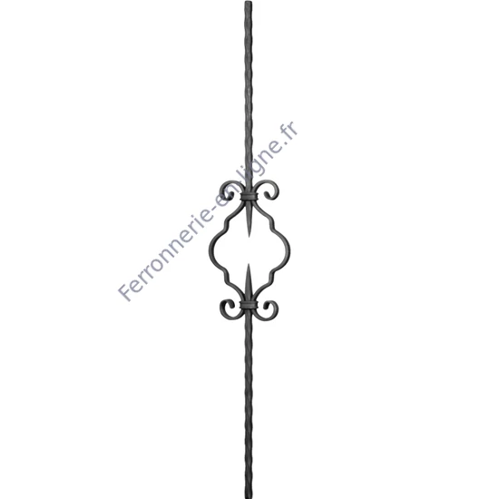 accessoire de ferronnerie, barreau en fer forgé