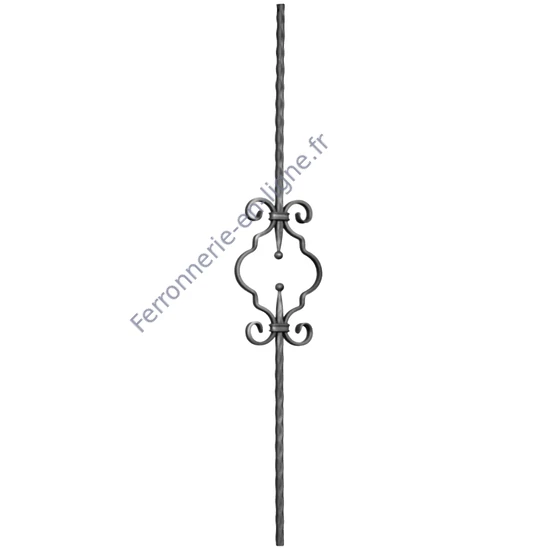 accessoire de ferronnerie, barreau en fer forgé