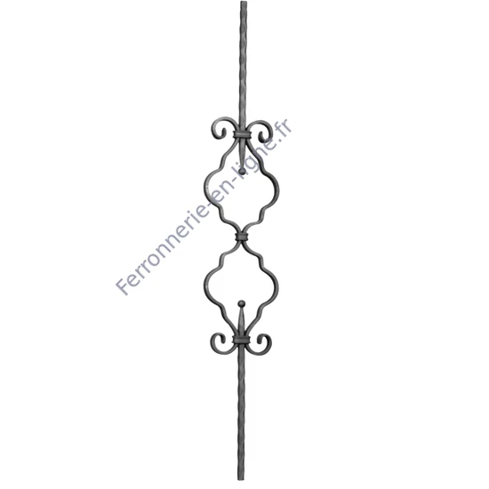 accessoire de ferronnerie, barreau en fer forgé