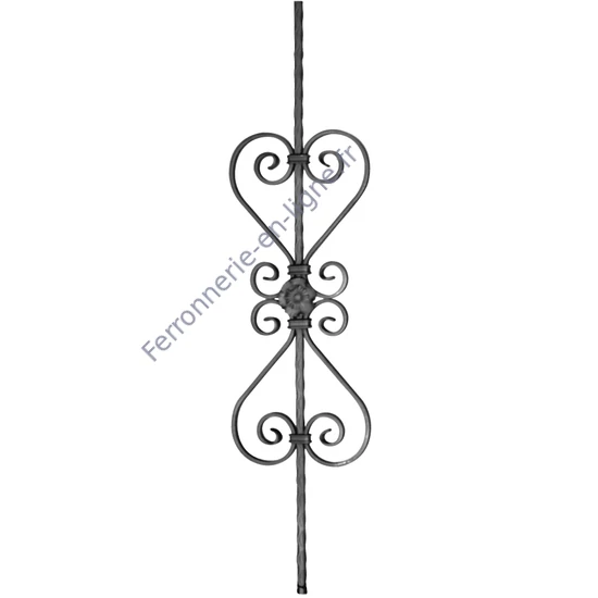 accessoire de ferronnerie, barreau en fer forgé