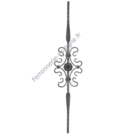 accessoire de ferronnerie, barreau en fer forgé