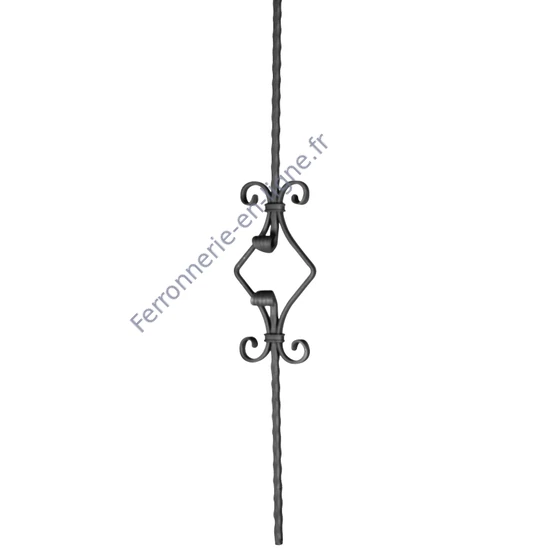 accessoire de ferronnerie, barreau en fer forgé