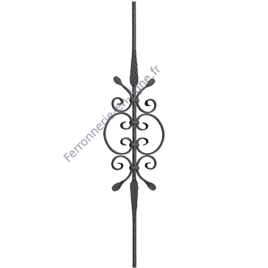 accessoire de ferronnerie, barreau en fer forgé
