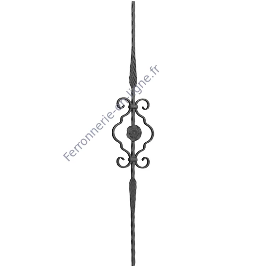 accessoire de ferronnerie, barreau en fer forgé