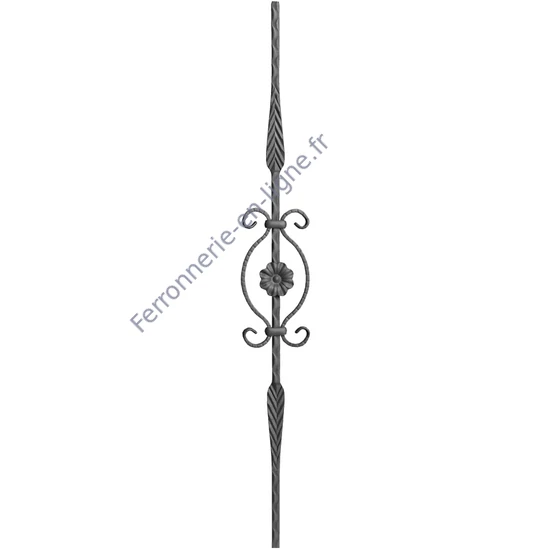 accessoire de ferronnerie, barreau en fer forgé