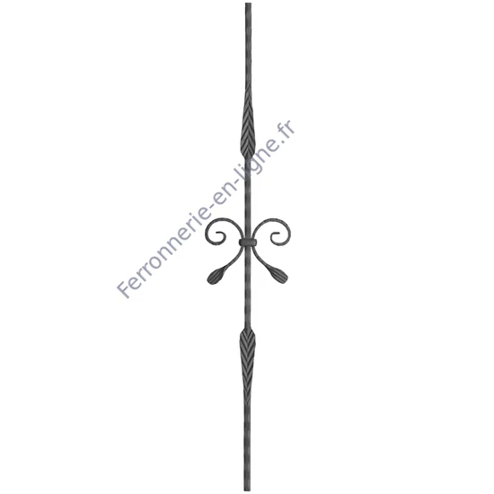 accessoire de ferronnerie, barreau en fer forgé