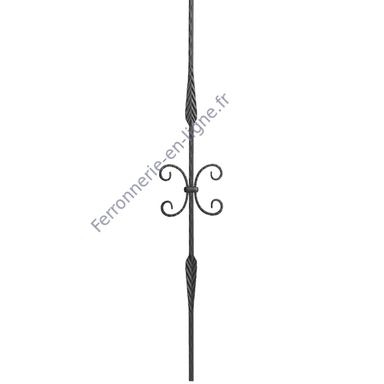 accessoire de ferronnerie, barreau en fer forgé