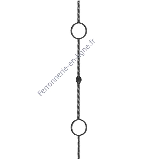 accessoire de ferronnerie, barreau en fer forgé