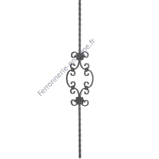 accessoire de ferronnerie, barreau en fer forgé