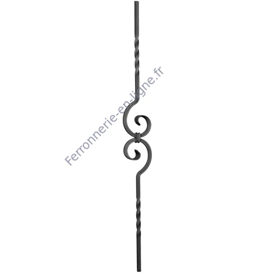 accessoire de ferronnerie, barreau en fer forgé